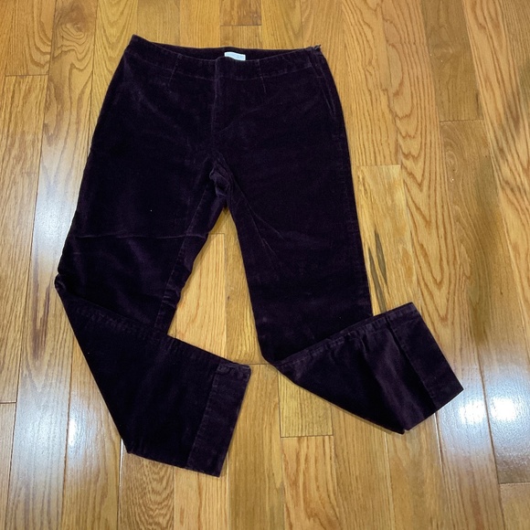 J. Jill Purple Corduroy Side Zip Cropped Pants, Size 8P - Picture 1 of 3
